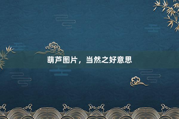 葫芦图片，当然之好意思